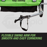 Tag-along Kids Bike Trailer Bicycle Pram Stroller Children Jogger Green - Low Angle