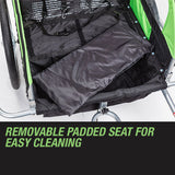 Tag-along Kids Bike Trailer Bicycle Pram Stroller Children Jogger Green - Extra Image