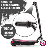 BULLET ZPS Kids Electric Scooter 140W Children Toy Pink Girls Battery Ride - Side View