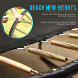 Up-Shot 8ft Round Trampoline Enclosure Safety Net Mat Spring Pad Ladder - 45-Degree Angle