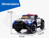 ROVO KIDS Ride-On Car Patrol Electric Battery Powered Toy Black - Rear View