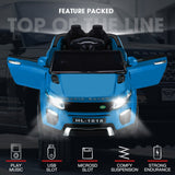 ROVO KIDS Ride-On Car Electric Battery Childrens Toy Powered w/ Remote 12V Blue - Front View