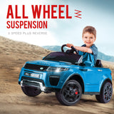 ROVO KIDS Ride-On Car Electric Battery Childrens Toy Powered w/ Remote 12V Blue - Side View