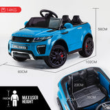 ROVO KIDS Ride-On Car Electric Battery Childrens Toy Powered w/ Remote 12V Blue - Rear View