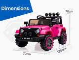 ROVO KIDS Electric Ride On Car 12V 4WD Jeep Inspired Girls Toy Battery Girls - Rear View