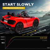 ROVO KIDS Ride-On Car LAMBORGHINI Inspired - Electric Toy Battery Remote Red - Top-Down View