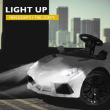 ROVO KIDS Ride-On Car LAMBORGHINI Inspired Electric Toy Battery Remote White - Extra Image