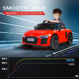 Rovo Kids Kids Ride-On Car Licensed AUDI R8 SPYDER Battery Electric Toy Remote 12V Red - 45-Degree Angle