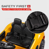 Rovo Kids Kids Ride-On Car Licensed AUDI R8 SPYDER Battery Electric Toy Remote 12V Yellow - Low Angle