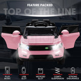 ROVO KIDS Ride-On Car Electric Battery Childrens Toy Powered w/ Remote 12V Pink - Front View