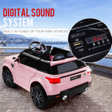 ROVO KIDS Ride-On Car Electric Battery Childrens Toy Powered w/ Remote 12V Pink - Top-Down View