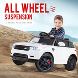 ROVO KIDS Ride-On Car Electric Battery Childrens Toy Powered w/ Remote 12V White - Side View