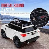 ROVO KIDS Ride-On Car Electric Battery Childrens Toy Powered w/ Remote 12V White - Top-Down View