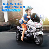 ROVO KIDS Electric Ride-On Patrol Motorbike S1K-Inspired Battery Police Toy Bike - Side View