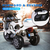 ROVO KIDS Electric Ride-On Patrol Motorbike S1K-Inspired Battery Police Toy Bike - Top-Down View
