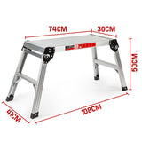 Bullet 50cm Tall Folding Work Platform Aluminium Painting Dry Wall Car Washing - Rear View