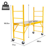 Baumr-AG 450kg Mobile Scaffold High Work Platform Scaffolding Portable - Rear View