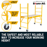 Baumr-AG 450kg Mobile Scaffold High Work Platform Scaffolding Portable - Extra Image