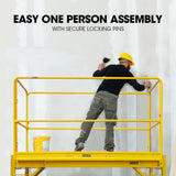 Baumr-AG Safety Guard Rail for Adjustable Mobile Scaffold - Front View