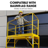 Baumr-AG Safety Guard Rail for Adjustable Mobile Scaffold - Side View