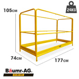 Baumr-AG Safety Guard Rail for Adjustable Mobile Scaffold - Rear View