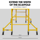 Baumr-AG Outrigger Wheel Set for Adjustable Mobile Scaffolding, 4pc - Front View