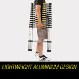 Bullet 3.8m Multipurpose Telescopic Folding Ladder Aluminium Alloy Extension - Front View