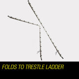 Bullet 4.4m Multipurpose Aluminium Telescopic Folding Ladder Alloy Extension Steps - Top-Down View