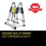 Bullet 5m Telescopic Aluminium Multipurpose Ladder Extension Alloy Step - Front View