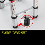 Bullet 5m Telescopic Aluminium Multipurpose Ladder Extension Alloy Step - 45-Degree Angle