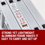 Bullet 5.8m Multipurpose Ladder Aluminium Extension Folding Adjustable Step - Front View