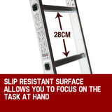 Bullet 5.8m Multipurpose Ladder Aluminium Extension Folding Adjustable Step - 45-Degree Angle