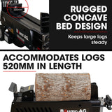 Baumr-AG 10 Tonne Electric Hydraulic Wood Log Splitter - HPS3800E - Close-Up Angle