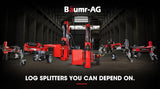 Baumr-AG 9 Ton Electric Log Splitter 9T Wood Cutter Hydraulic Fire Wood Block Axe Small Machine - Side View