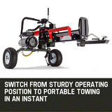 Baumr-AG 20 Ton Electric Log Splitter 20T Heavy-Duty Wood Cutter Hydraulic Fire Wood Block Axe - Rear View