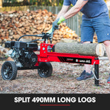 BAUMR-AG 12 Tonne Petrol Hydraulic Wood Log Splitter, - HPS400 - Close-Up Angle