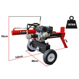 Baumr-AG 20 Tonne Hydraulic Petrol Log Splitter 8HP Wood Firewood Cutter - HPS600 - 45-Degree Angle
