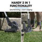 POWERBLADE LN4 20V Cordless Electric Line Trimmer & Garden Edger Kit, with Battery and Fast Charger - Front View