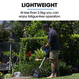 POWERBLADE LN4 20V Cordless Electric Line Trimmer & Garden Edger Kit, with Battery and Fast Charger - Side View