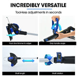 POWERBLADE LN4 20V Cordless Electric Line Trimmer & Garden Edger Kit, with Battery and Fast Charger - Top-Down View