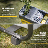 MICHIGAN 2400W Electric Crushing Impact Shredder, Quiet High Torque Garden Mulcher Chipper, Shreds Palm Fronds - Extra Image