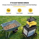 MICHIGAN 2400W Electric Mulcher Crushing Garden Shredder Chipper - Top-Down View