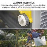 MICHIGAN 2400W Electric Mulcher Crushing Garden Shredder Chipper - Close-Up Angle