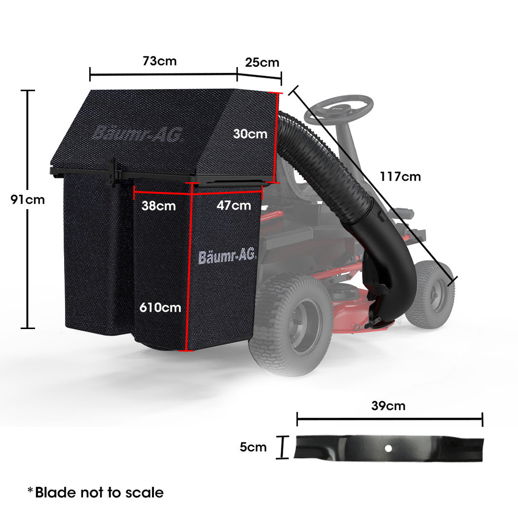 BAUMR-AG 150L Grass Catcher, for 30 300RX Electric Ride on Lawn Mower