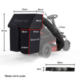 BAUMR-AG 150L Grass Catcher, for 30 300RX Electric Ride on Lawn Mower - Front View