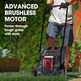BAUMR-AG 450CX 40V SYNC Cordless Lawn Mower Kit, Fast Charger, 2 x 4Ah Battery, 320mm Grass Cutting Path - Side View