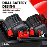 BAUMR-AG 450CX 40V SYNC Cordless Lawn Mower Kit, Fast Charger, 2 x 4Ah Battery, 320mm Grass Cutting Path - Top-Down View