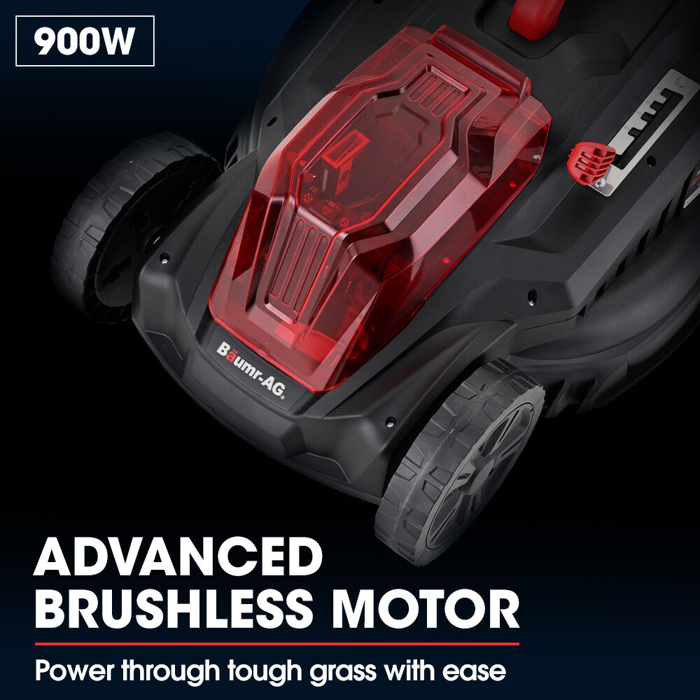BAUMR-AG 520CX 40V SYNC 17 Cordless Lawn Mower Kit, Fast Charger, 2 x 4Ah Battery, 5 Cutting Heights, Adjustable Ergonomic Handle, Mulching Option