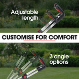 BAUMR-AG 520CX 40V SYNC 17 Cordless Lawn Mower Kit, Fast Charger, 2 x 4Ah Battery, 5 Cutting Heights, Adjustable Ergonomic Handle, Mulching Option - Low Angle