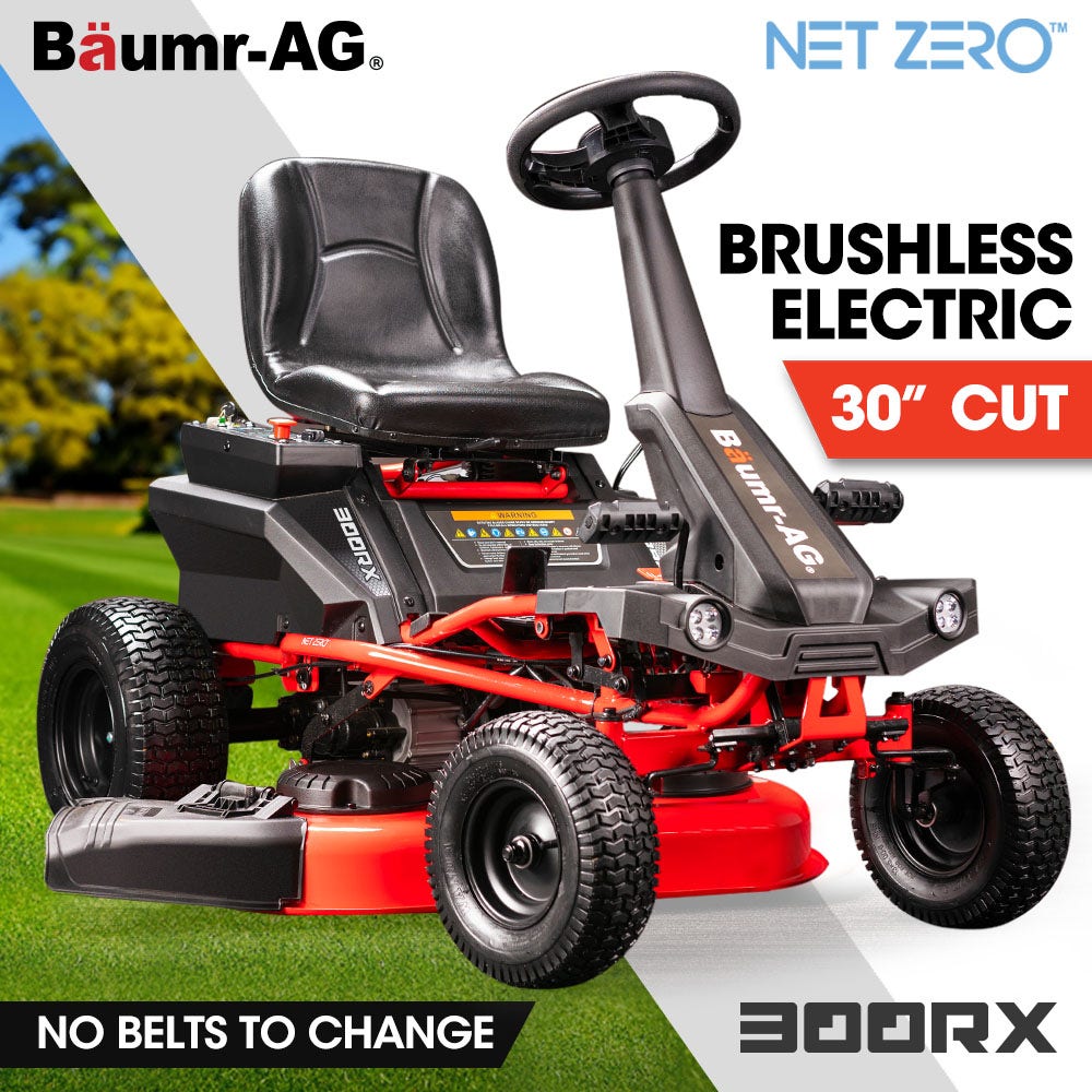 BAUMR-AG 30 Inch 48V Electric Ride On Lawn Mower Brushless Lawnmower 30 - 300RX